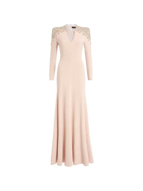 Nila beaded V-neck maxi dress by JENNY PACKHAM