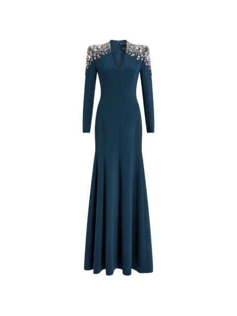 Nila embellished V-neck maxi dress by JENNY PACKHAM