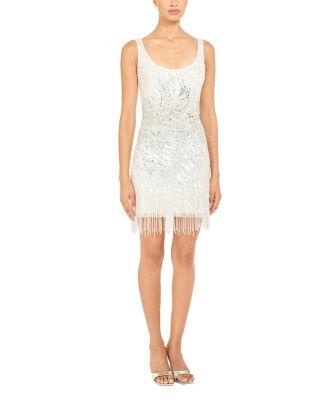 Noella Sequined Embellished Fringed Mini Dress by JENNY PACKHAM