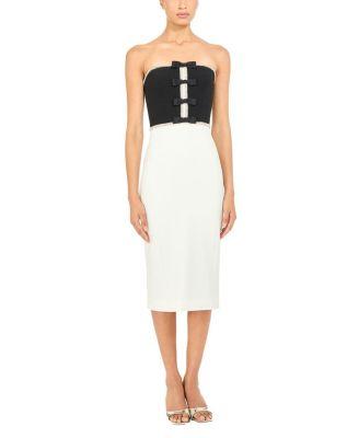 Odette Bow-Embellished Beaded Midi Dress by JENNY PACKHAM