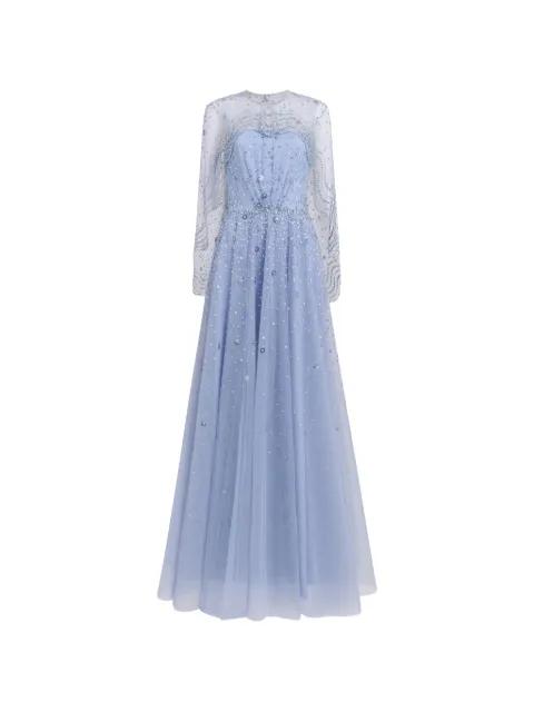 Oliver beaded-appliqué maxi dress by JENNY PACKHAM