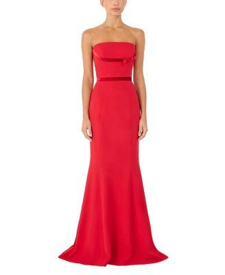 Pamela Bow-Detail Strapless Maxi Dress by JENNY PACKHAM