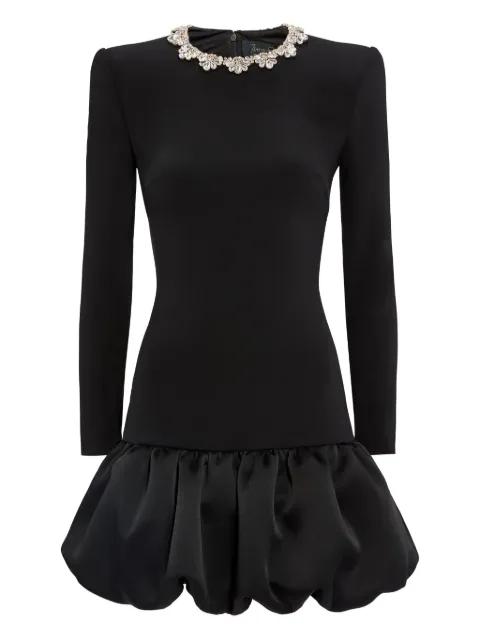 Puff embellished-neck mini dress by JENNY PACKHAM