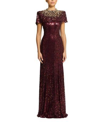 Radiant Sequin-Embellished Gown by JENNY PACKHAM