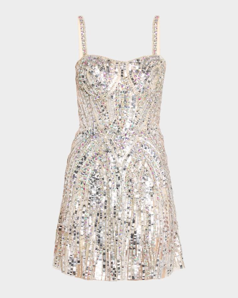 Rebecca Embellished Sleeveless Mini Dress by JENNY PACKHAM