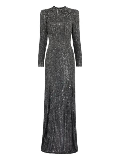 Rory sequin-embellished long-sleeve maxi dress by JENNY PACKHAM