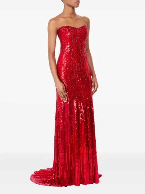 Sarai embellished strapless maxi dress by JENNY PACKHAM
