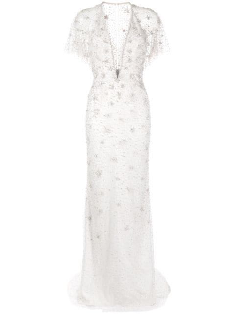 Sofie crystal-embellished gown by JENNY PACKHAM