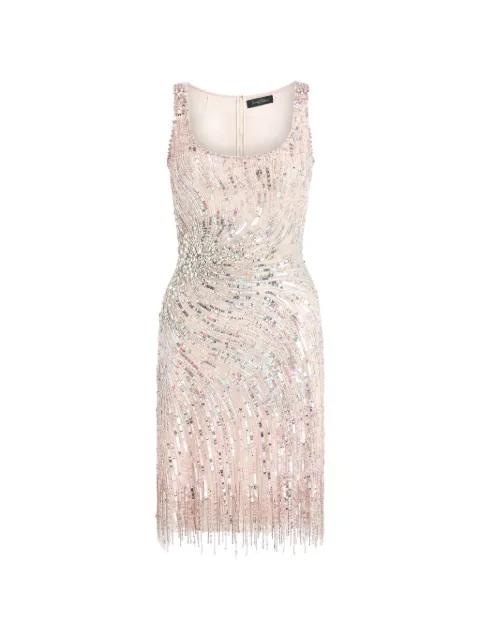 Swirly sequin-embellished mini dress by JENNY PACKHAM