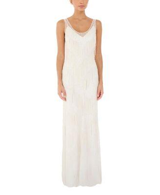 Symphonie Fringed Dress by JENNY PACKHAM