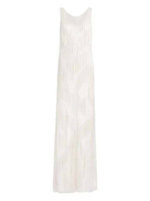 Symphonie fringed maxi dress by JENNY PACKHAM