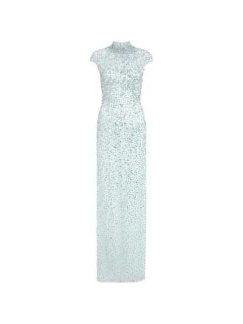 TREASURE beaded high-neck maxi dress by JENNY PACKHAM