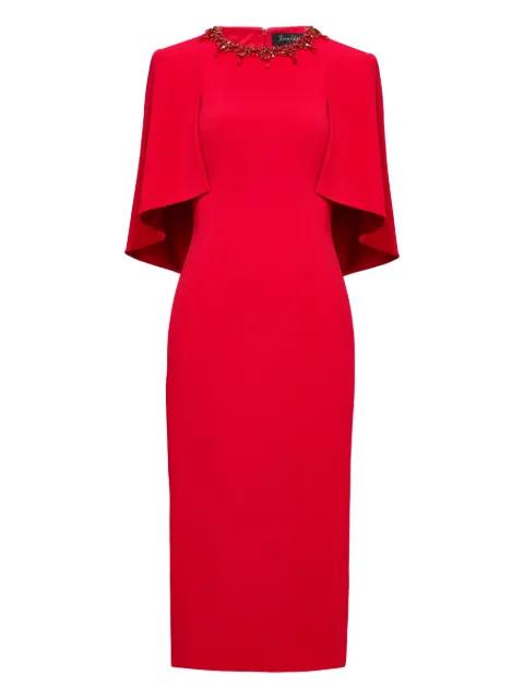 Ursa embellished-neck midi dress by JENNY PACKHAM