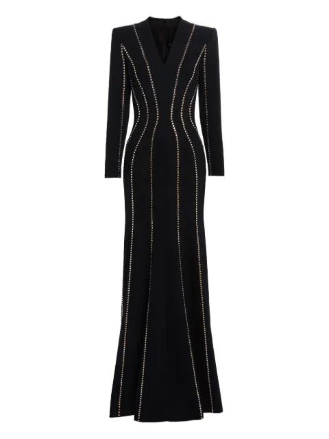 Victoire rhinestone-embellished maxi gown by JENNY PACKHAM