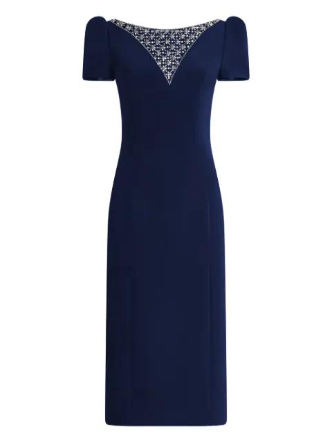 Vienna embellished short-sleeved midi dress by JENNY PACKHAM