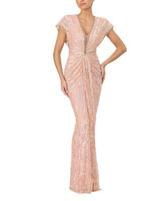 Zola Sequin-Embellished V-neck Maxi Dress by JENNY PACKHAM