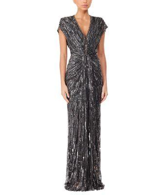 Zola Sequin-Embellished V-neck Maxi Dress by JENNY PACKHAM