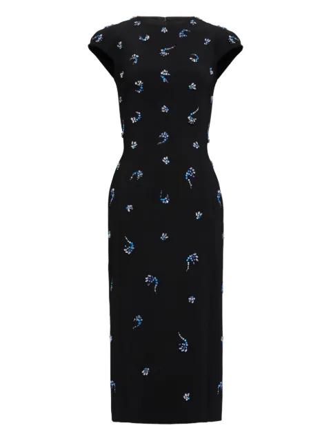 embellished cap-sleeve midi dress by JENNY PACKHAM