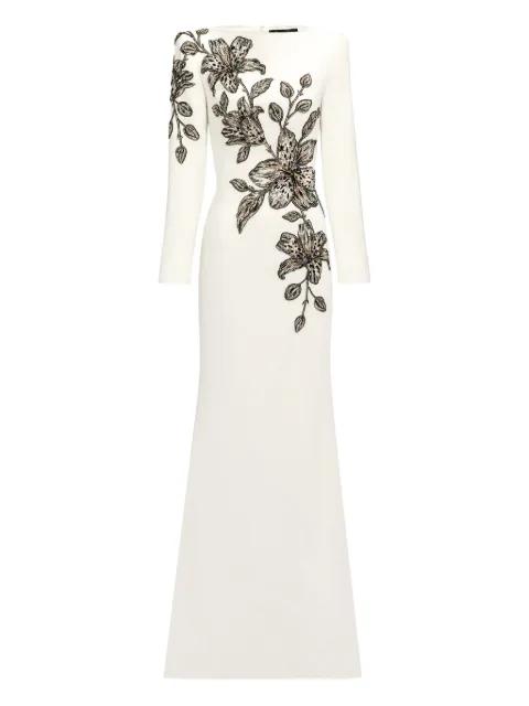 floral-embellished maxi dress by JENNY PACKHAM