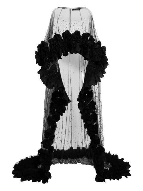 ruffle-detailed cape by JENNY PACKHAM