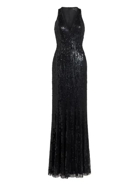 sequin V-neck dress by JENNY PACKHAM