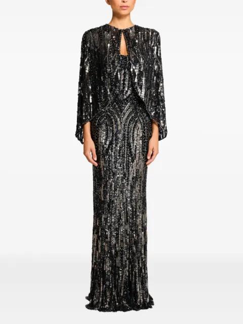 sequin-embellished cape by JENNY PACKHAM