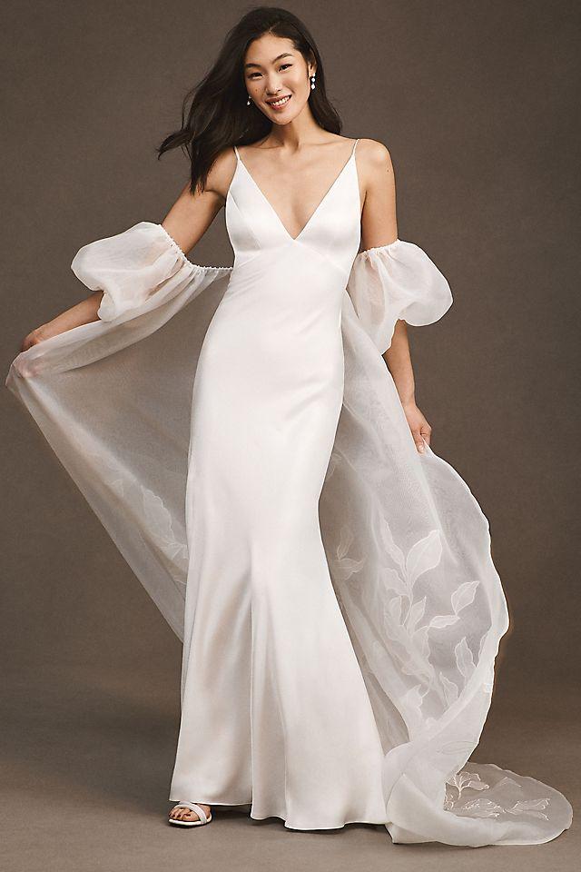 Jenny Yoo Giselle Puff-Sleeve Bridal Cape by JENNY YOO