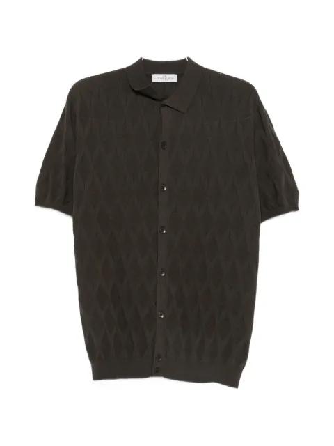 diamond-patterned short-sleeve shirt by JEORDIE'S