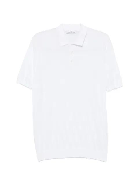 diamond-textured polo shirt by JEORDIE'S