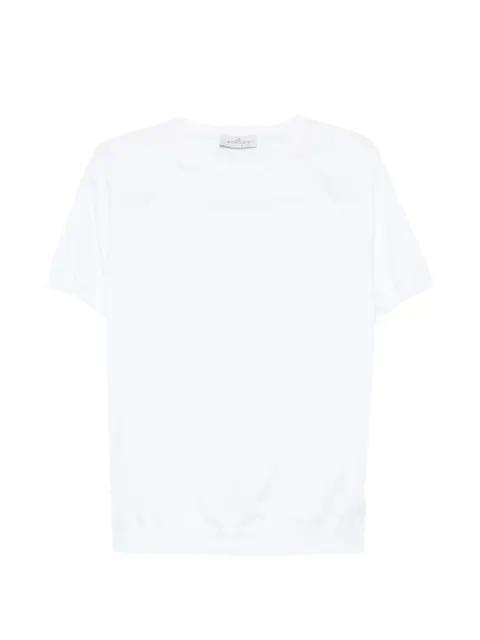 raglan-sleeve ribbed-trim T-shirt by JEORDIE'S