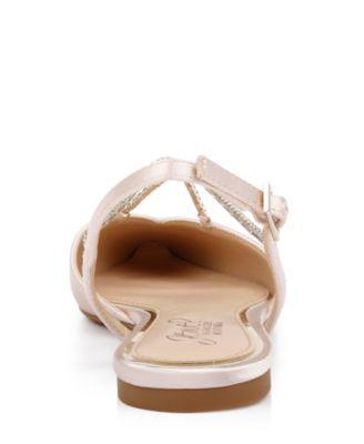 Women's Alanna Crisscross Rhinestone Strap Evening Flats by JEWEL BADGLEY MISCHKA Women's Alanna Crisscross Rhinestone Strap Evening Flats by JEWEL BADGLEY MISCHKA