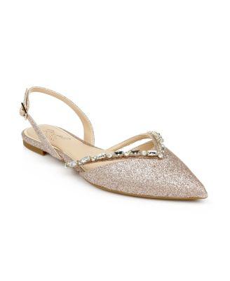 Women's Camden Slingback Pointed Toe Evening Flats by JEWEL BADGLEY MISCHKA Women's Camden Slingback Pointed Toe Evening Flats by JEWEL BADGLEY MISCHKA