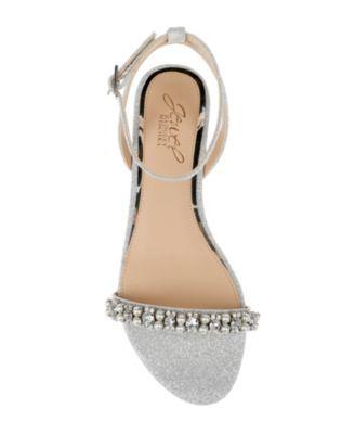 Women's Daria Rhinestone Embellished Evening Flat Sandals by JEWEL BADGLEY MISCHKA Women's Daria Rhinestone Embellished Evening Flat Sandals by JEWEL BADGLEY MISCHKA