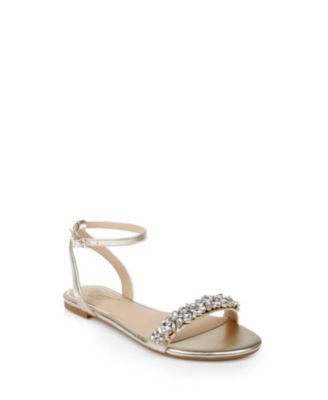 Women's Ohara Embellished Evening Flat Sandals by JEWEL BADGLEY MISCHKA