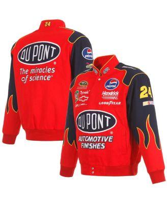 Men's Red Jeff Gordon DuPont Twill Driver Uniform Full-Snap Jacket by JH DESIGN