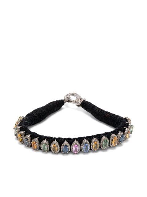 Rainbow Sapphire statement bracelet by JIA JIA