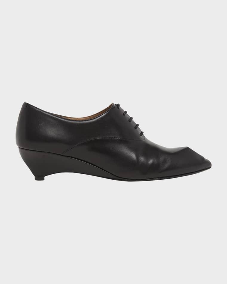 35mm Leather Oxford Wedges by JIL SANDER