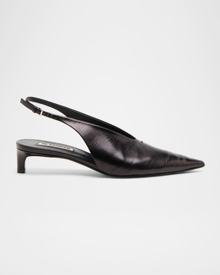 35mm Leather Slingback Pumps by JIL SANDER