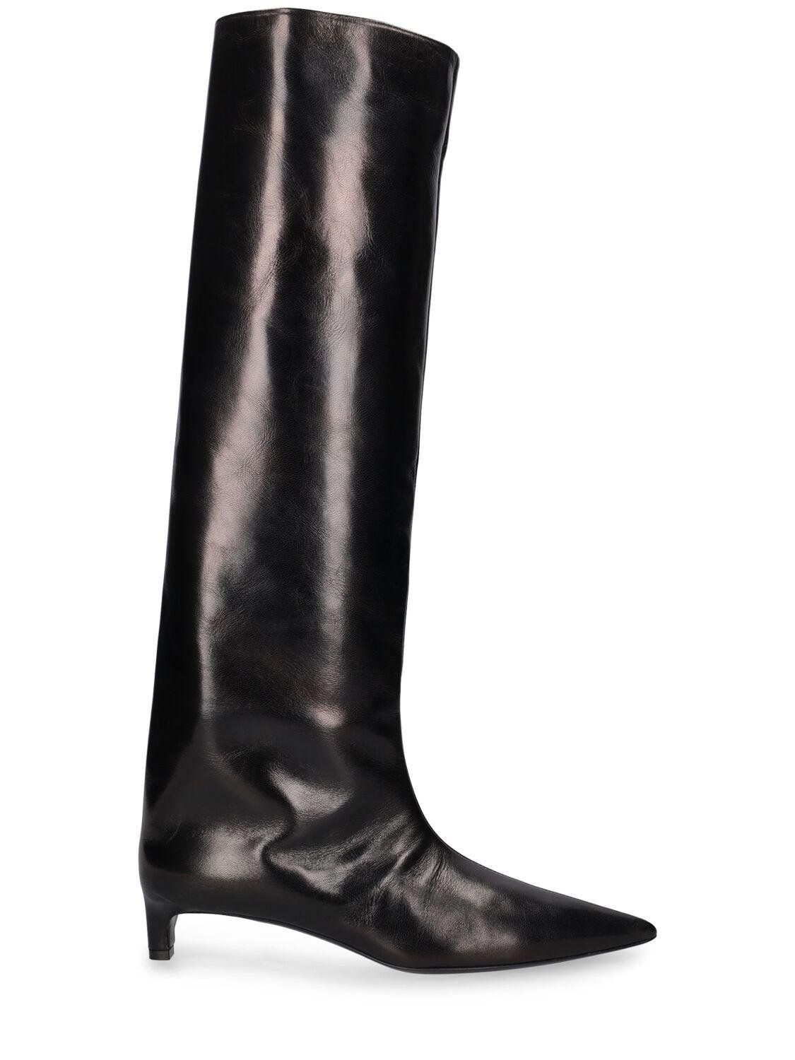 35mm Leather Tall Boots by JIL SANDER