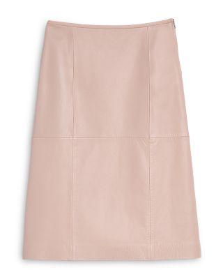 A Line Leather Skirt by JIL SANDER