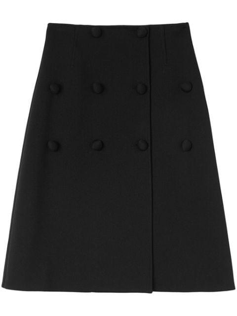 A-line decorative-buttons skirt by JIL SANDER