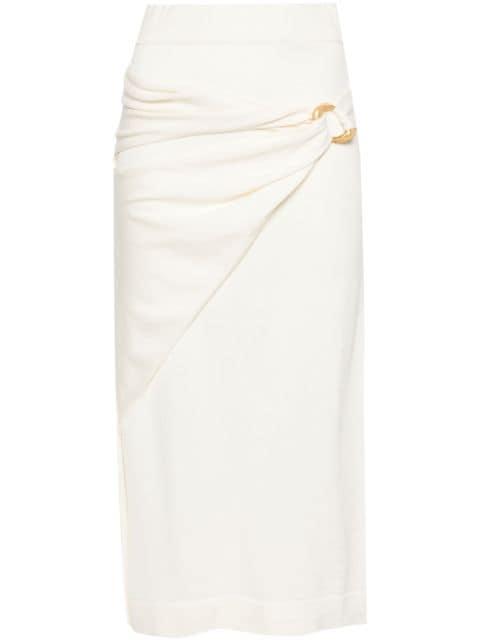 A-line fine-knit midi skirt by JIL SANDER