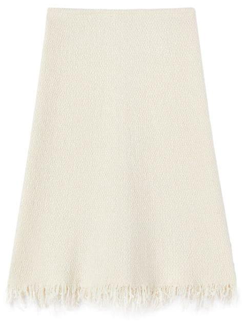 A-line frayed-detail skirt by JIL SANDER
