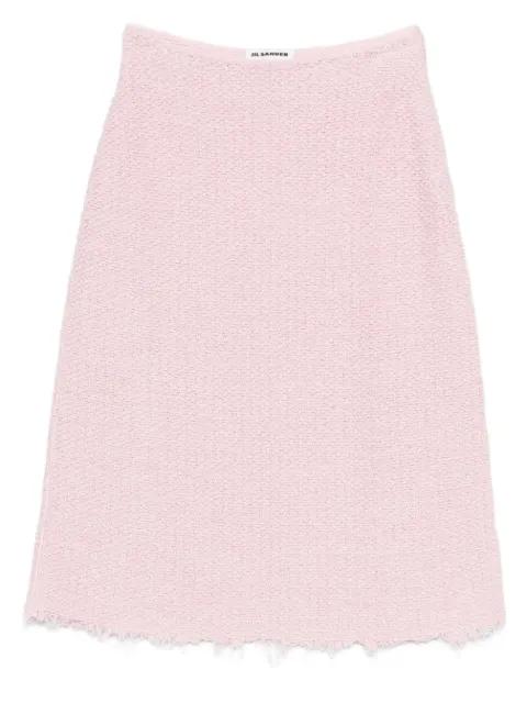 A-line frayed skirt by JIL SANDER