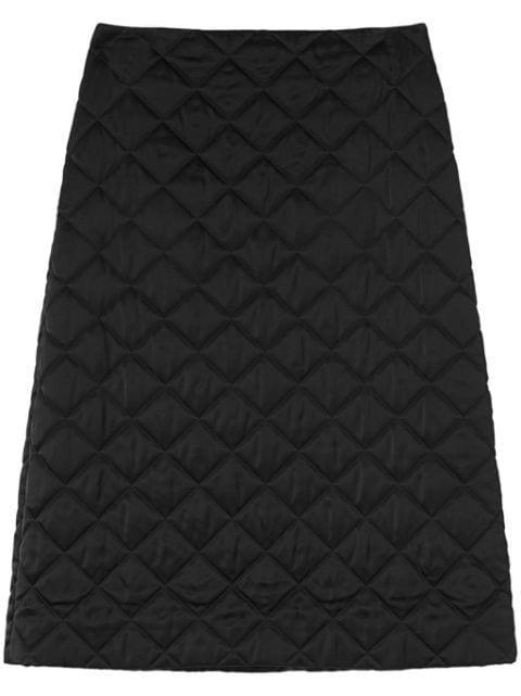 A-line quilted midi skirt by JIL SANDER