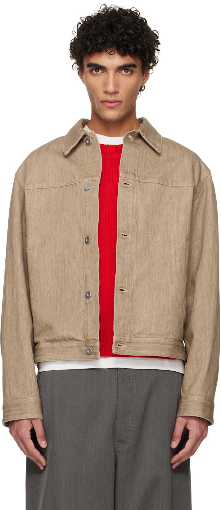 Beige Blouson Jacket by JIL SANDER