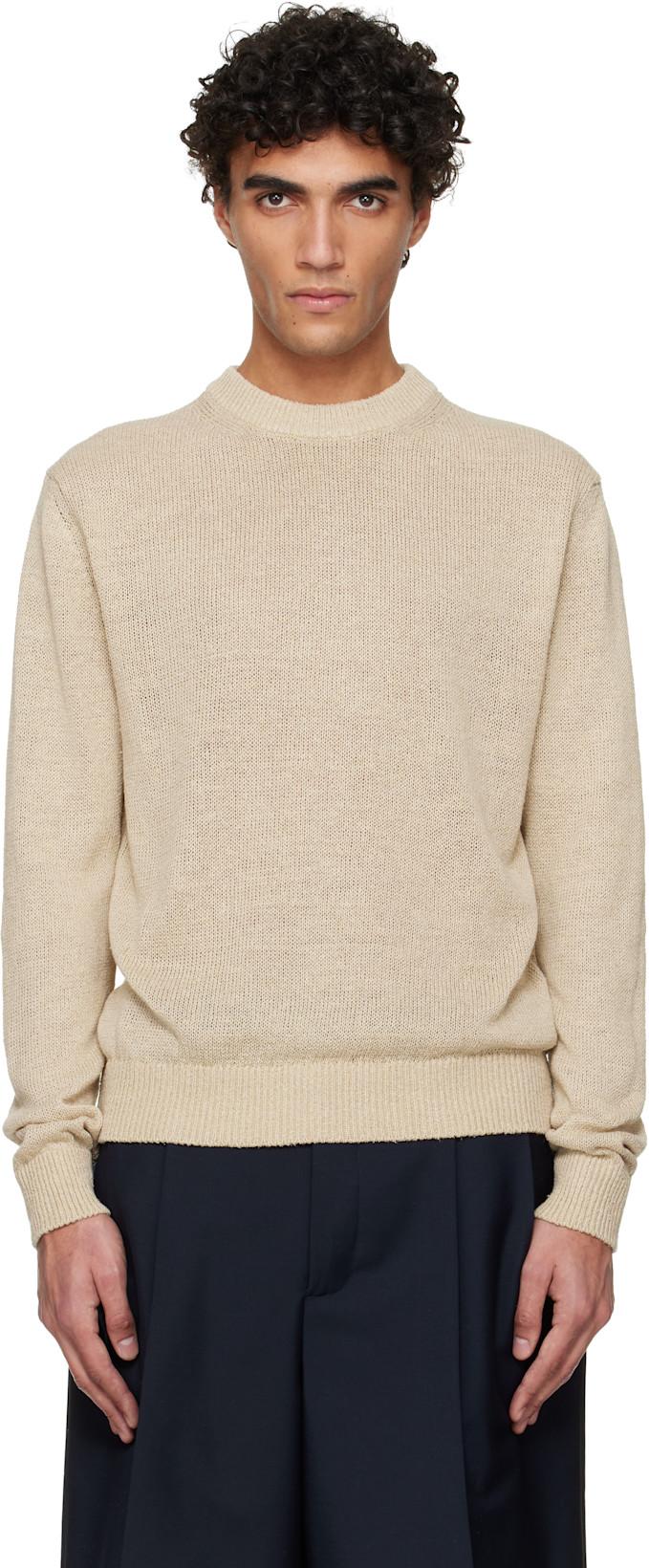 Beige Silk Sweater by JIL SANDER
