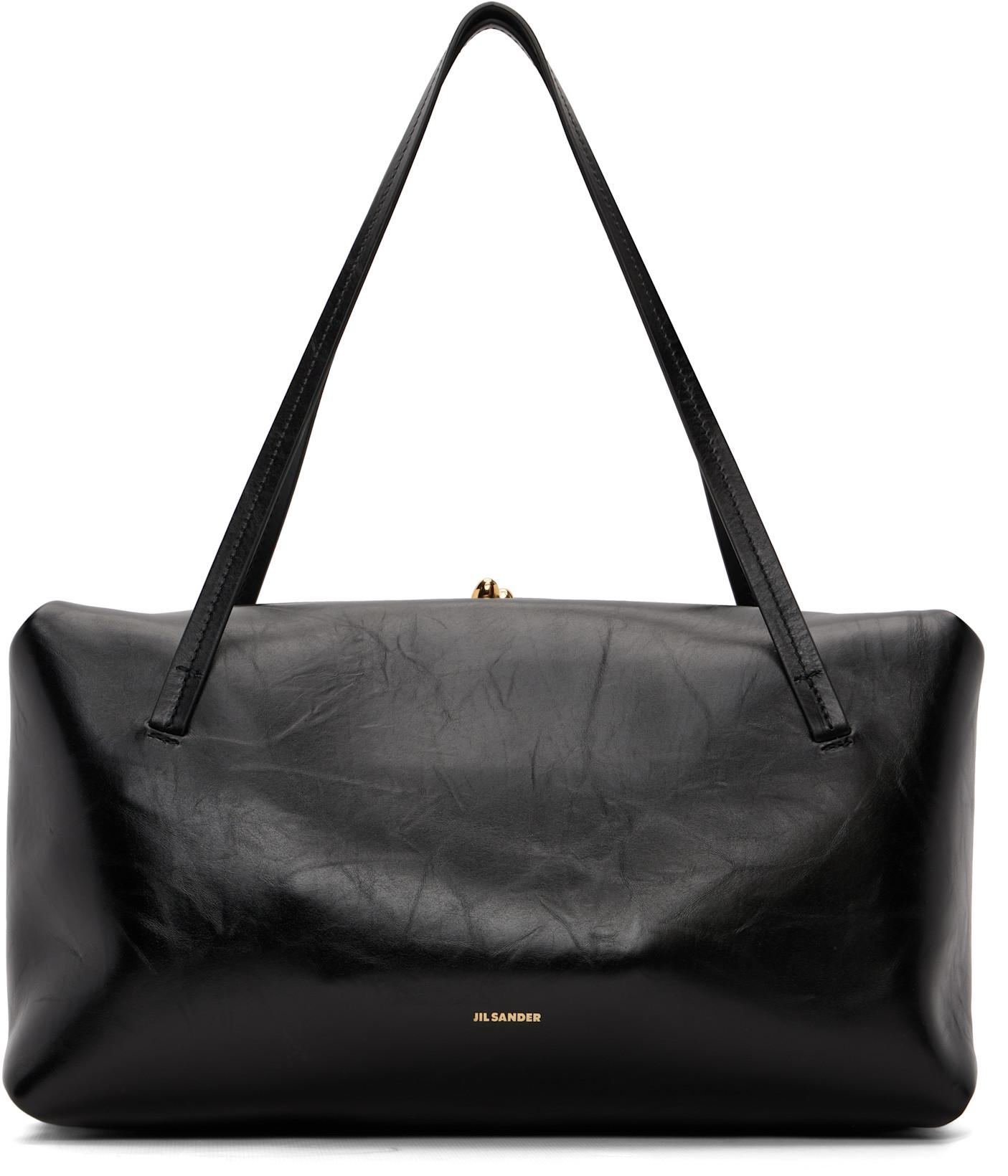 Black Goji Pillow Medium Bag by JIL SANDER