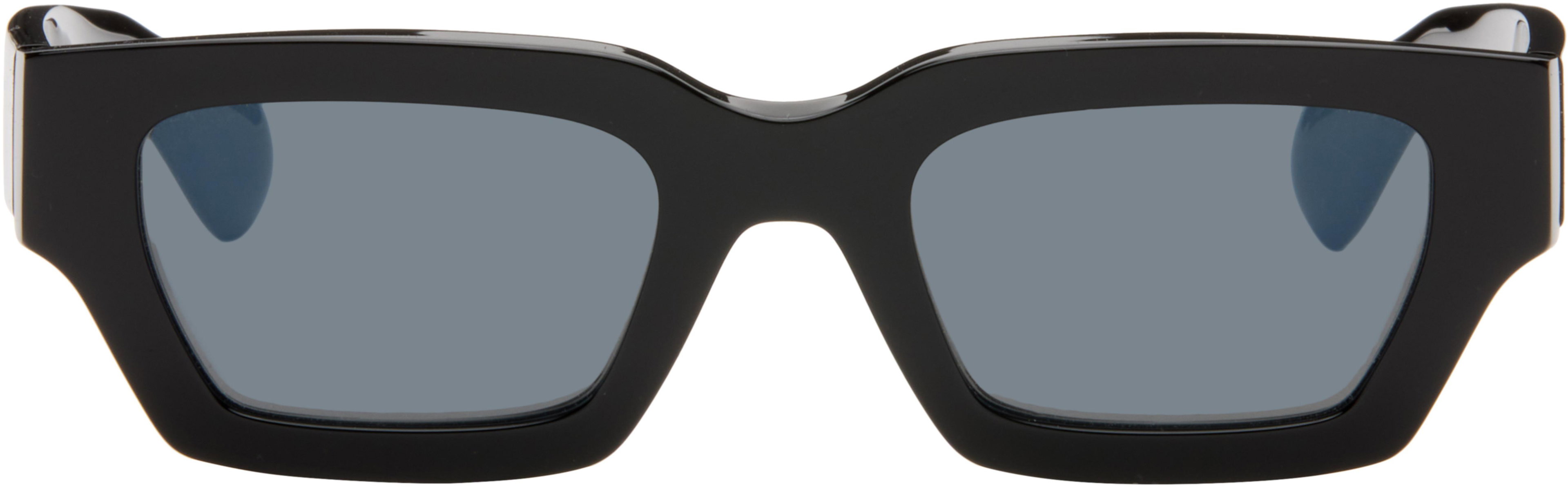 Black Oliver Peoples Rectangular 'Edition 6' Sunglasses by JIL SANDER