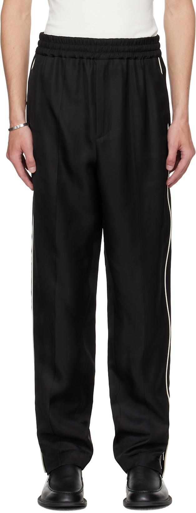 Black Piped Trousers by JIL SANDER